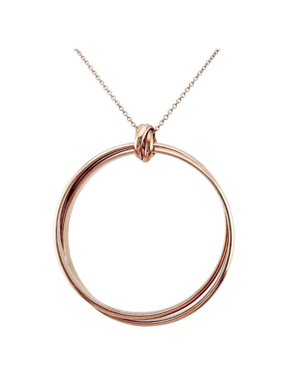 Tiffany & Co Paloma Melody Circle Necklace 18k Pink Gold